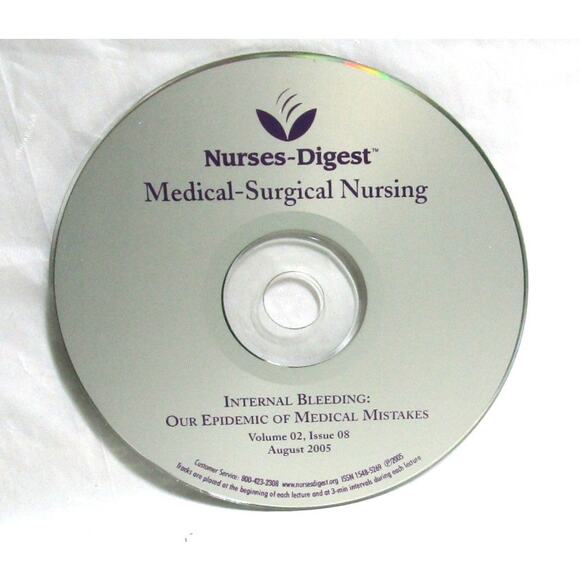 Nurses Digest CD Internal Bleeding Continuing Education 2005 Medical Ephemera - Picture 1 of 4